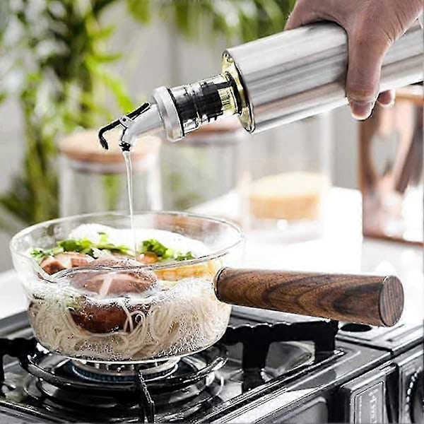 600 ml Glasgryta med Trähandtag Matlagning Uppvärmning Mjölk Soppa Gröt Gryta Hushåll Öppen Eld Kitch-Good