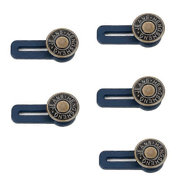 Taljeforlænger til jeans, nederdele og bukser 5-pak Blå Blå