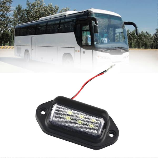 Bilbåde Motorcykel 12-24V 6 LED Nummerpladelys Lastbil Udvendig Lampe