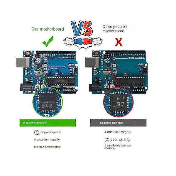 För Unor3 Huvudkontrollkort 328P Mikrokontroller Modul Programmering Utvecklingskort Elektronisk A