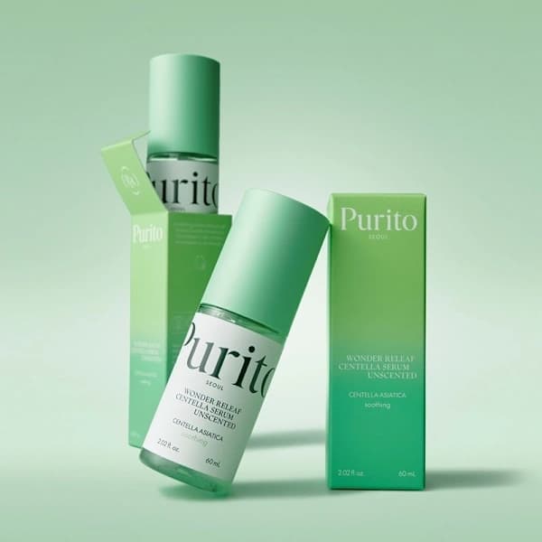Purito Wonder Releaf Centella Serum (Oparfymerad) — 60ml (Vit)