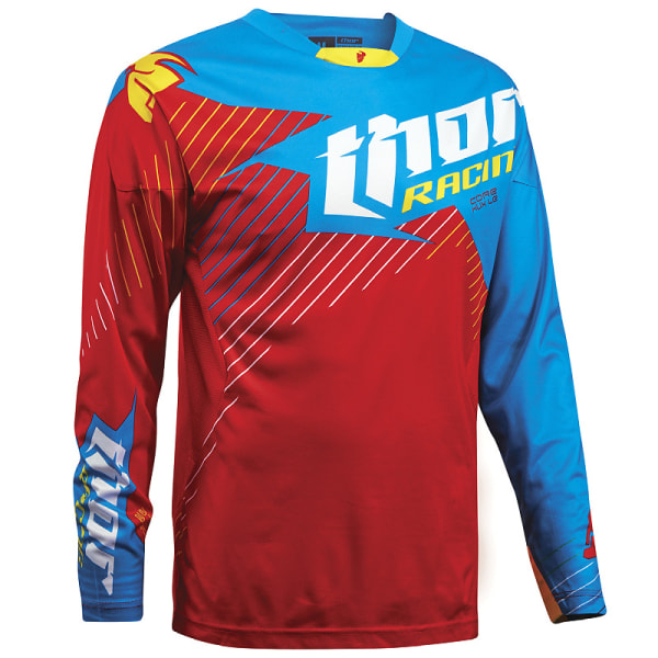 Sommer offroad motorsykkel downhill dress terrengsykkel ride dress langermet T-skjorte red S