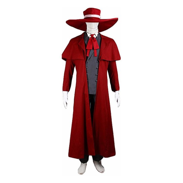 Anime Hellsing Alucard Vampire Hunter Skräddarsydd Cosplay Kostym Ultimate Halloween Unisex komplett set XXXL