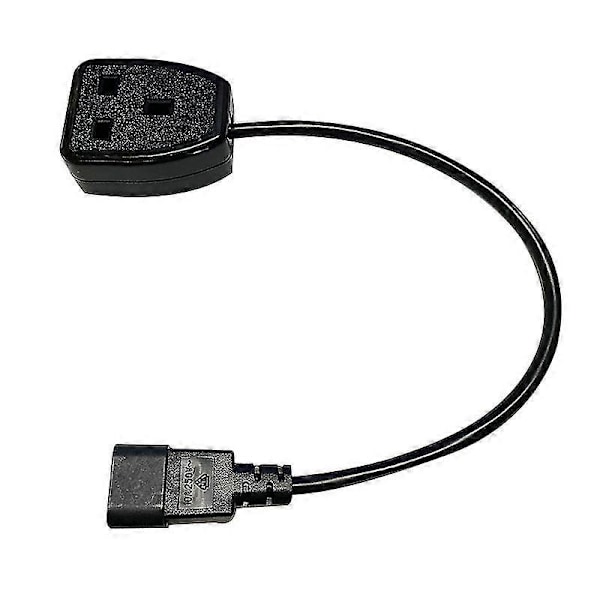 Iec320 C14 Til Uk Bs1363a Stikkontakt, Iec C14 Hanstik Til Uk 3-benet Hunstik Strømadapter Kabel (haoyi