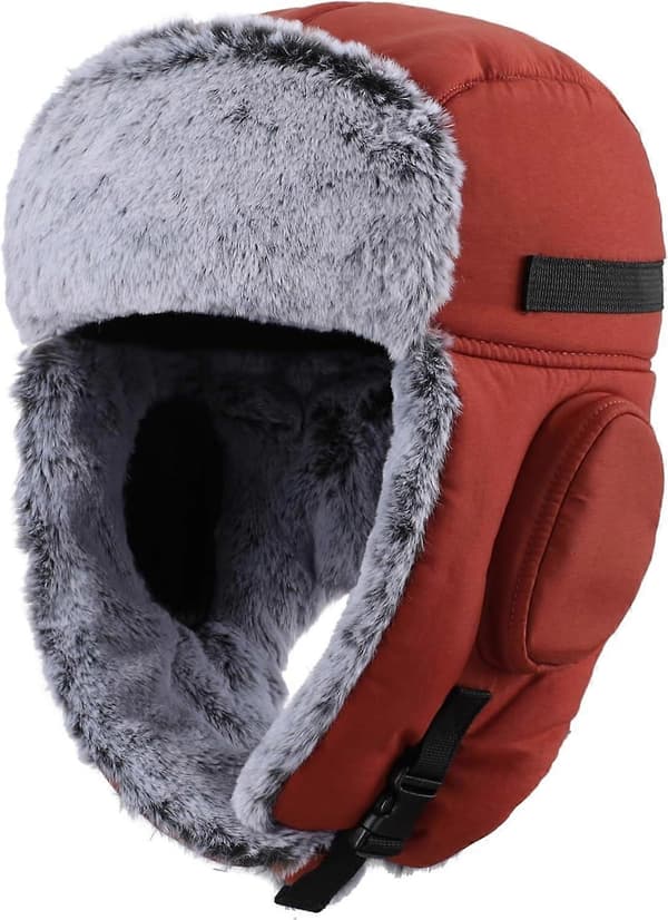 1 st Herr Trapper Hatt med Fuskpälsfoder Vindtäta Varma Vinterhattar Jakt Hatt