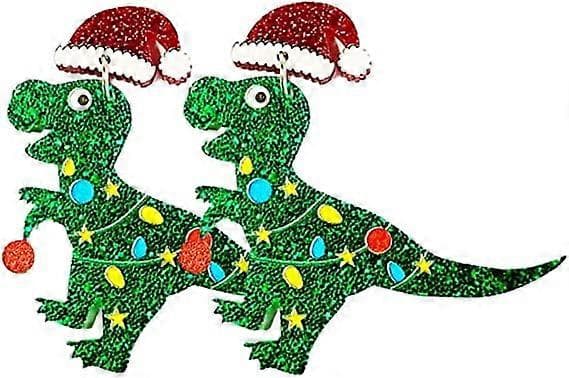 Damer Juleøreringe Dinosaur Øreringe Piger Julepynt Gaver