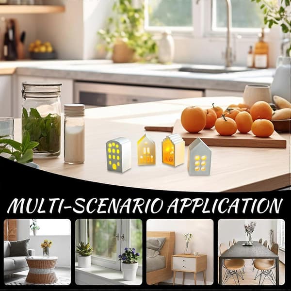 Jule mini hus silikonform, støpeform, egnet for DIY manuell opprettelse