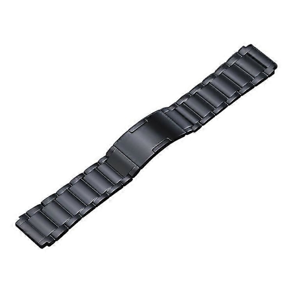 Klockarmband Kompatibelt För Huawei Watch 4 Pro / GT 3 46mm / GT 2 46mm / GT 3 Porsche Design, 3 Pärlor Titanstål Armband Black