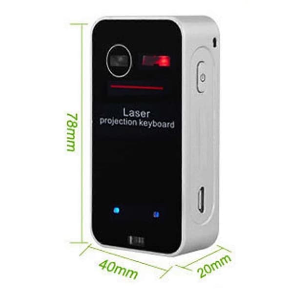 Bærbar Bluetooth Virtuelt Laser Tastatur Trådløs Projektor Tastatur Med Musefunktion Til iPhone Tablet Computer Telefon