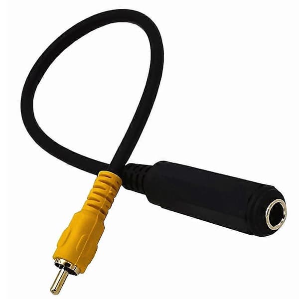 0,3 meter Audio Kabel Forgyldt 6,35 mm Hun til RCA Han Forlængerledning