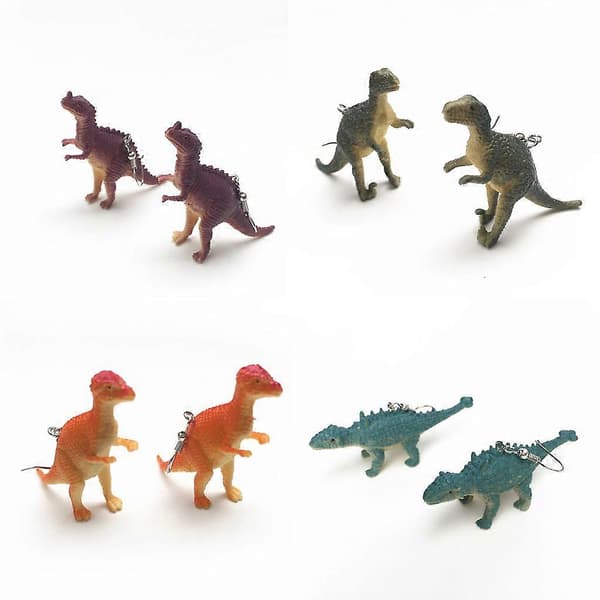 12 par søde punk dinosaur dyre dråbe øreringe sæt kvinder piger til kreativ