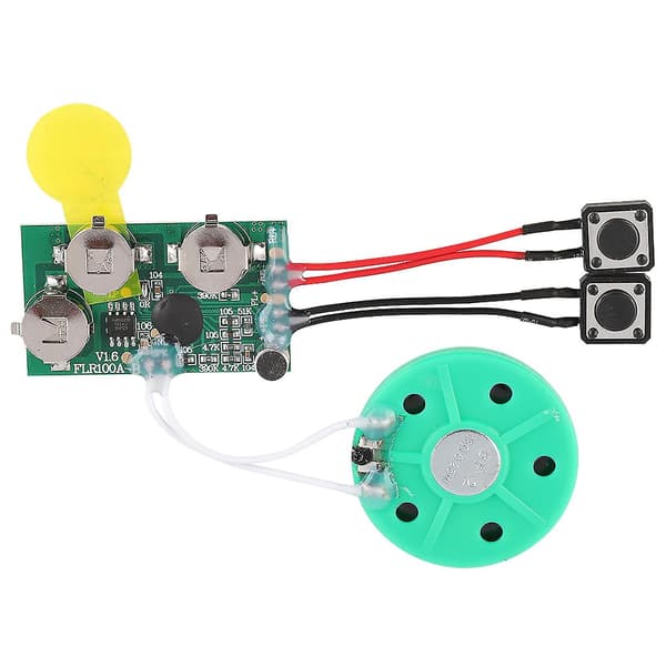 DIY Grattiskort Chip 120 Sekunder Inspelningsbar Röstljud Chip Modul (Knappversion Spela En Gång)