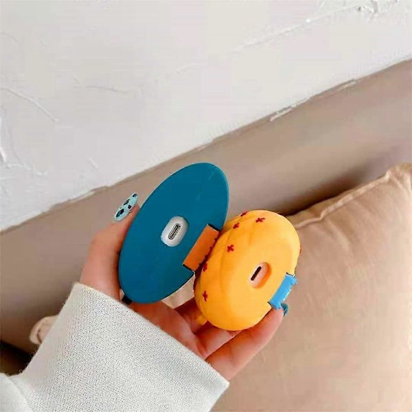 3D Sött Tecknat Serie Airpod 1/2 Skal med Karbinhake, Stilren och Söt Design Airpod Skal För Ditt Airpod Skal (Ananashus)
