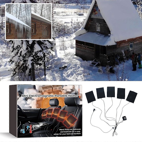 Mini Elektromagnetisk Portabel Värmare, Portabla Värmeplåster, Mini Elektromagnetisk Portabel Värmare Plåster Återanvändbara Värmeplåster
