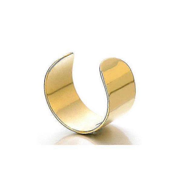 2 Par Punk Guld Sort Øre Cuff Brusk Øvre Helix Clip Stud Øreringe