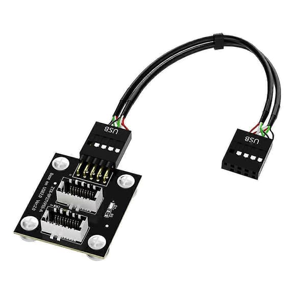 Dobbel USB 3.1 Frontpanel Sokkel Nøkkel-A Type-E til USB 2.0 9-pins Hovedkort Header Hunnkabel Forlengelsesadapter