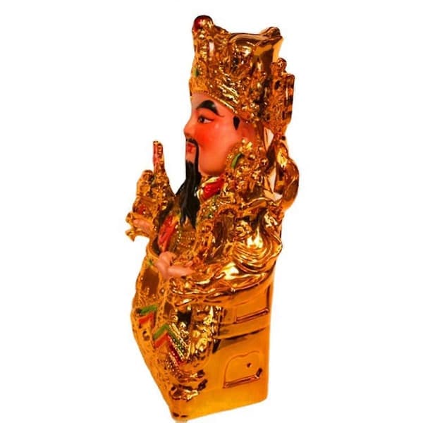 Lyckoguden Keramisk Buddha Staty Hantverksfigur Modell