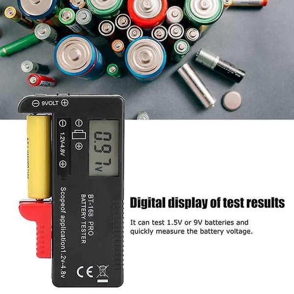 Bt-168 Pro Batterikapacitetstester Digital Batterichecker Plastik Bærbar Celle Tester Til Aa 1.5v