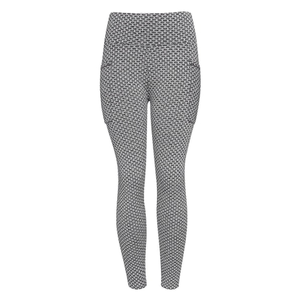 Tflycq Womens Stretch Yoga Leggings Fitness Löpgym Sport Full Längd Active Pants Gray L