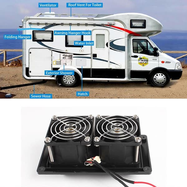 Slitesterk Bobil Campingvogn Side Luftventil Ventilasjon Hette Utløp Eksosvifte