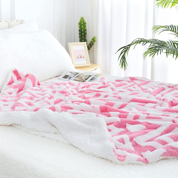 Soft Pink Throw Children S Filt För Fluffy Pläd Till Säng Soffa Lätt Jacquard Sherpa Fleece Filt Sängkläder Lämplig Russian Federation