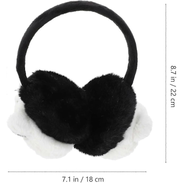 Panda Korvaläpät Pehmoiset Talvikorvaläpät Tekoturkis Talvikorvaläpät Söpöt Pehmoiset Pehmeät Lämpimät Korvaläpät Talveen