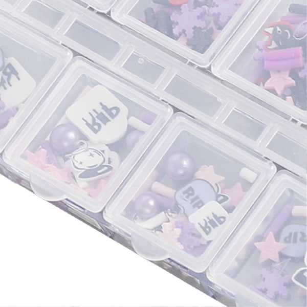 2 Ask Salong 3D Dödskallemönster Nagelkonst Skivor Lera Halloween Nagelkonst Paljetter Partydekoration för Kvinnor