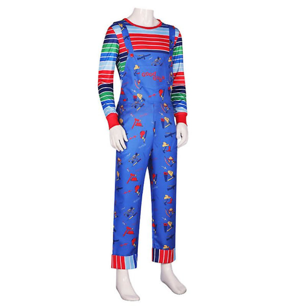 2023 nya Cosdaddy Chucky Cosplay Kostymer Vuxen Herrskjorta Byxor Kostymer Barn Halloween Cosplay Kostym Adult mens XXL