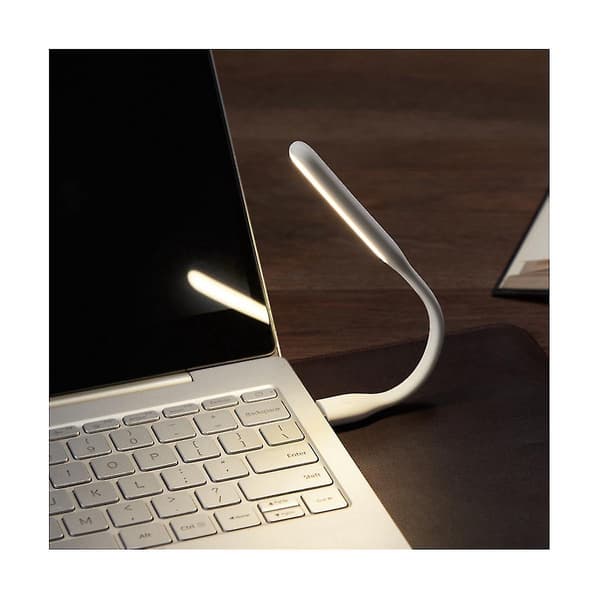 Multifunksjonell USB Mini Skrivebordsvifte med Universell USB Lys Energibesparende Bærbar LED-lys, oransje