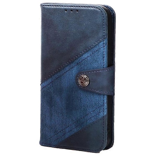 Kompatibelt Skal för Samsung Galaxy A55 5G, skarvad PU-läder magnetisk stängning plånboksfodral DarkBlue
