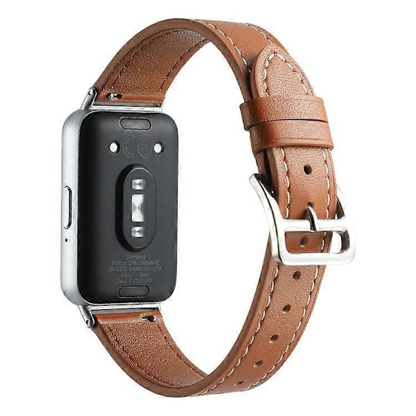 Kompatibel med Samsung Galaxy Fit3 Ægte Læder Urrem Udskiftning Brown