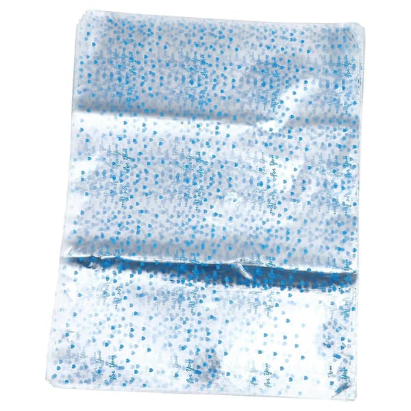Transparent Papper Blomstermönster Omslagspapper för Födelsedag Bröllop Högtid Återanvändbar Rektangulär 100-pack