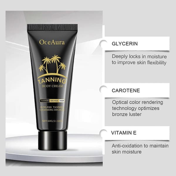 Garvecreme, Solarium Garveaccelerator til Solarium & Udendørs Sol, Garveaccelerator med Verbena, Gulerod, E-vitamin, Intens Hydrering & Langvarig 3pcs