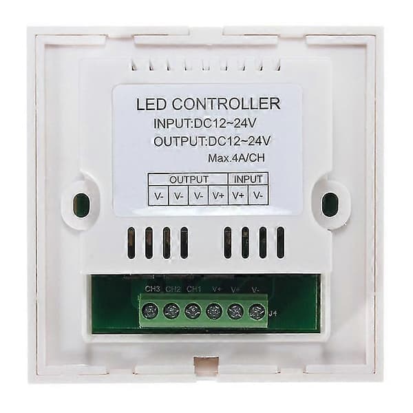 DC 12-24V LED Touch Veggkontroller Panel med Lysstyrkeendrende Dimmerbryter for Justering av Lys (farge: Hvit)
