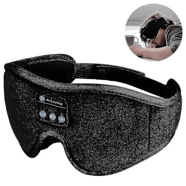 Unikuulokkeet, Bluetooth langaton musiikki 3D-silmämaski, säädettävä unimaski kuulokkeilla