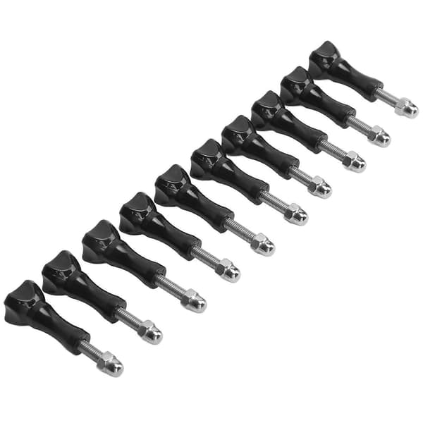 10 kpl/setti Tripod Mount Adapter Knob Pitkät peukaloruuvit mutterilla GoPro-tarvikkeille