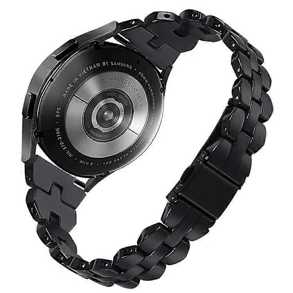Yhteensopiva Samsung Galaxy Watch 5 Active 40mm / 44mm / Watch 5 Pro 45mm / Watch 42mm -kellon kanssa Hartsihihna 20mm Rannekoru Black