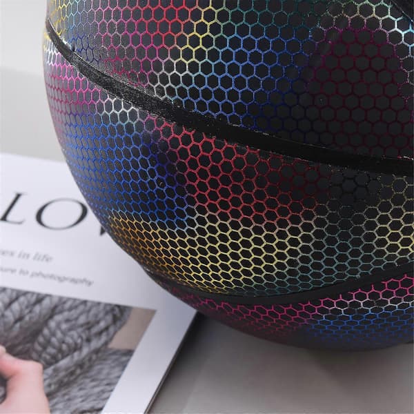 Reflekterende Glødende Holografisk Lysende Basketball For Nattspill
