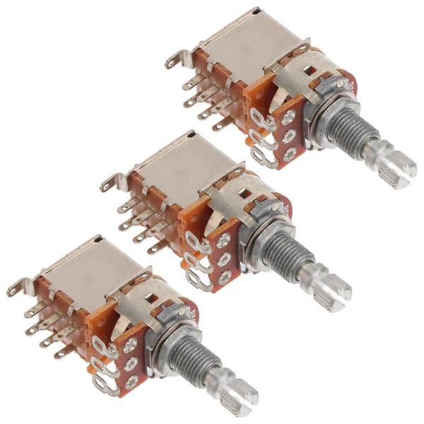 Guitar Potentiometer B500k Push Pull Kontrol Pot Til Guitar Brug Tilfældig Stil 4.5 * 2.2 * 1.2cm Højpasfilter 3Stk