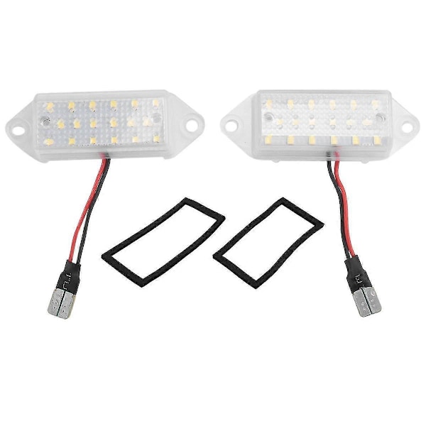 2 stk. feilfrie LED-skiltlys 18SMD hvite LED-nummerskiltlys for X 2003-2017