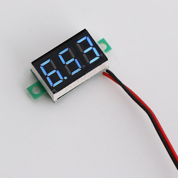Digital Voltmeter 0.36\" 2-ledninger Dc 2.50 Til 32.0v Led Volt Meter Spenningsmåler A