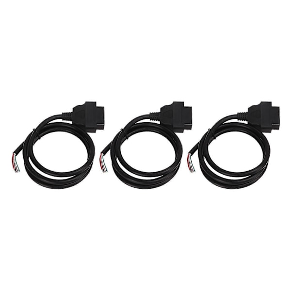 3kpl 100cm OBD2 16-nastainen adapterikaapeli naaraspuolinen värilliseen paljaaseen johtoon OBD-johtoliitin