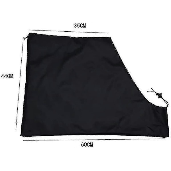 Va-elektrisk Løvblåserpose, Vakuumkvernpose for Løvblåservakuum Glidelåspose, svart, 44*35*60cm