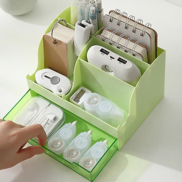 Multifunktionel Justerbar Skrivebordsorganisator Holder Makeuptaske