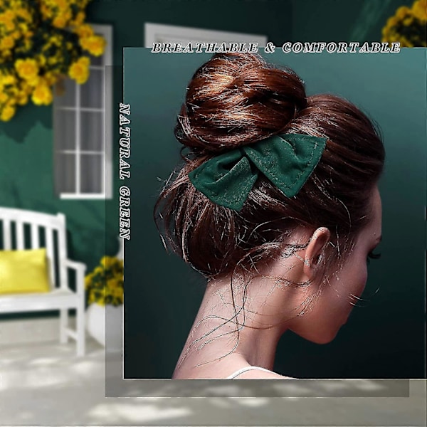 4 stycken Deft Hair Bun Maker Doughnut Hair Bun Fransk Frisyr (svart, khaki, grön, mörkblå, tyg)