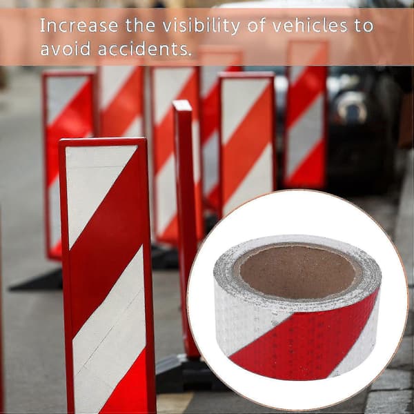 25m X 10cm Säkerhetsvarningstejp Reflextejp Självhäftande Tejp Reflexremsa Trafikreflex
