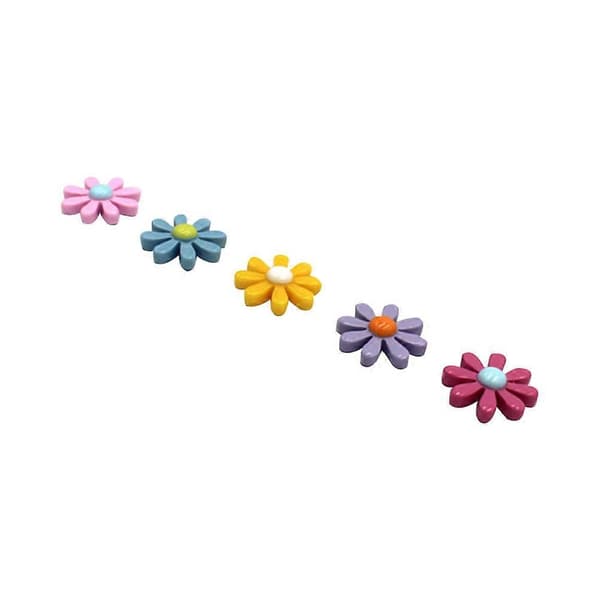 Hjemmeindretningsmagneter Otte kronblade Blomsterdekaler Resinmateriale 2,7X2,7CM 5 stk