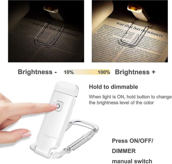 USB Leselampe Oppladbar LED Leselys Med Leselampe For Lesing I Sengen