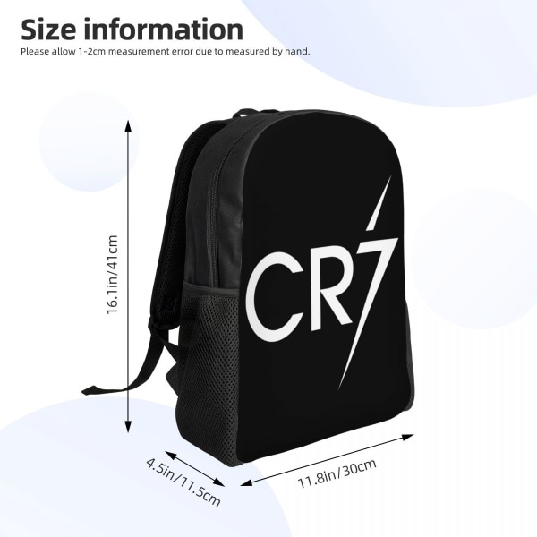 CR7 Fotball Laptop-ryggsekk Dame Menn Casual Bookbag for College Student Ronaldos Fotballvesker style 4