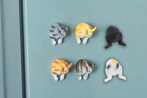 Nirvana Katte Numse Magnet Sæt - Sødt og Kreativt Gave Sæt med 6